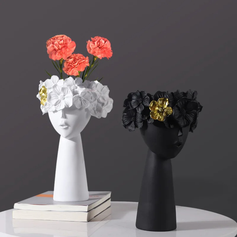 Xt Home Textiles - Nordic Lovely Girl Flower Arrangement Container