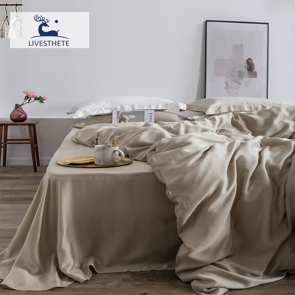 Silk Sheet Set - Liv-Esthete 100% Silk Bedding Set Mulberry
