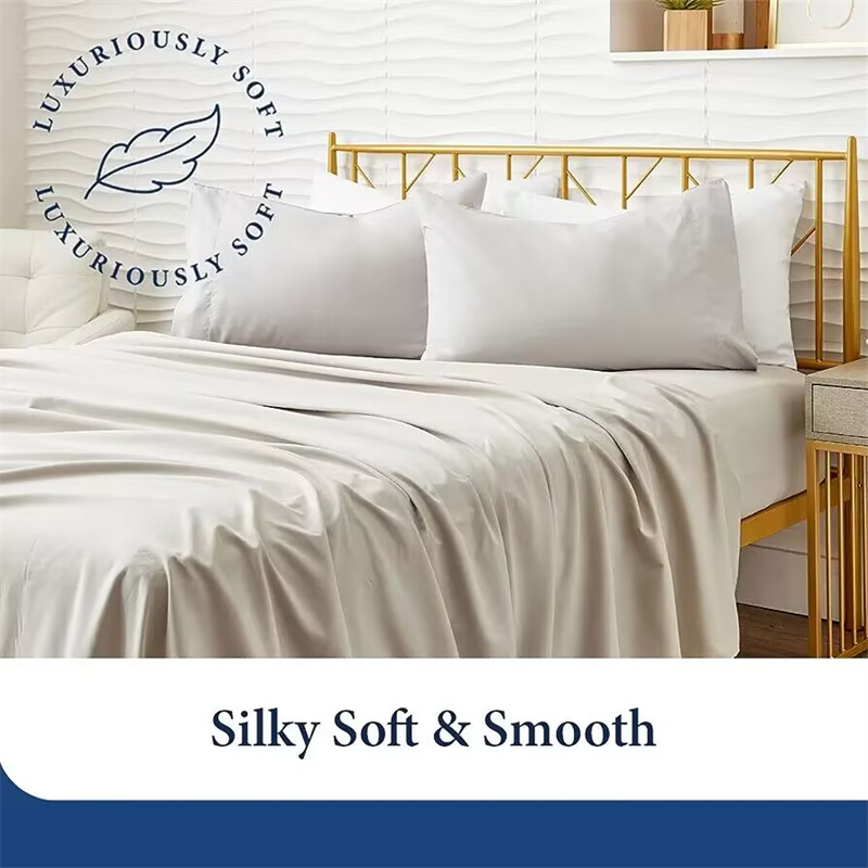 100% Egyptian Cotton 4/6 Piece - Silk Sheet Set avis et prix