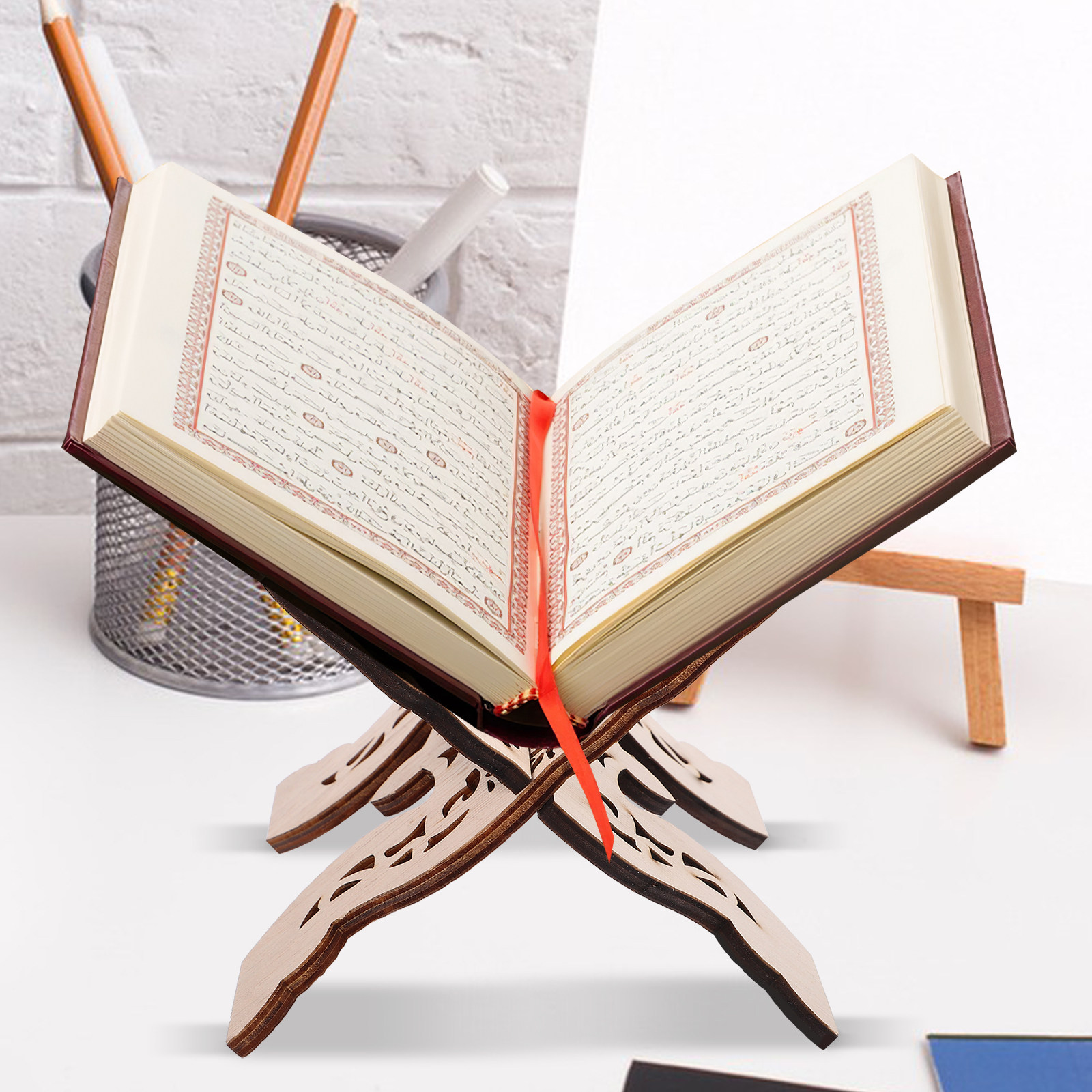 Elegant Wooden Reading Stand B - Home Quran avis et prix