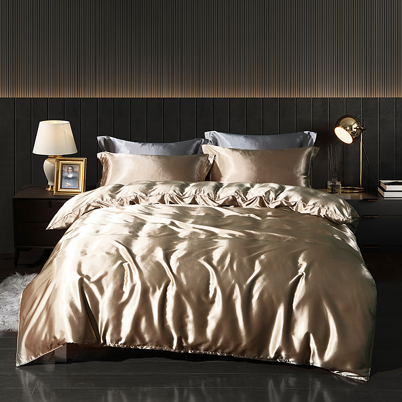Luxury Gold Mulberry Silk Bedd - Silk Sheet Set avis et prix
