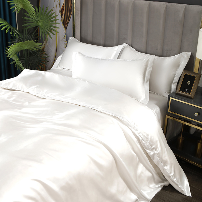 Cool Satin Silk Bedding Set wi - Silk Sheet Set avis et prix