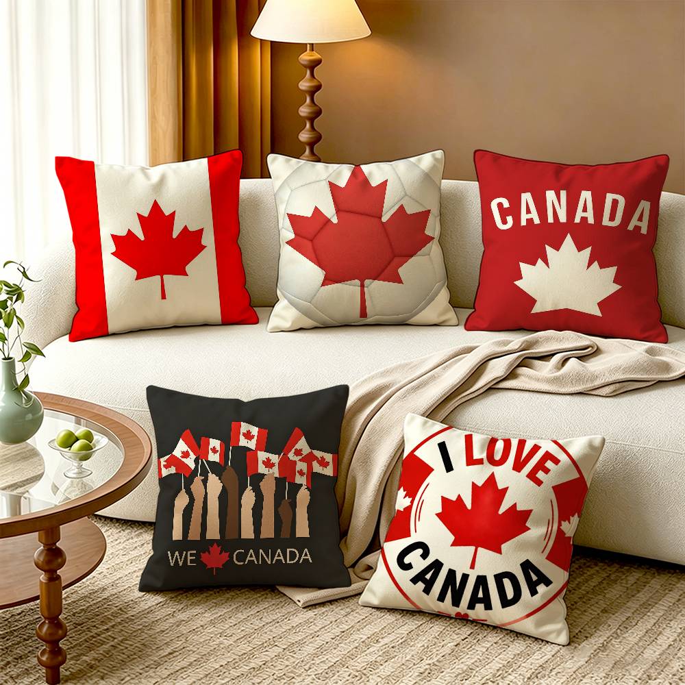 C-Canada Flag Cotton Linen Squ - Home Textiles Canada avis et prix