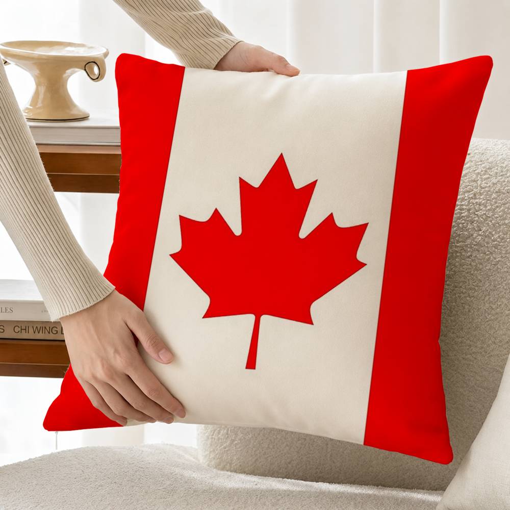C-Canada Flag Cotton Linen Squ - Home Textiles Canada avis et prix