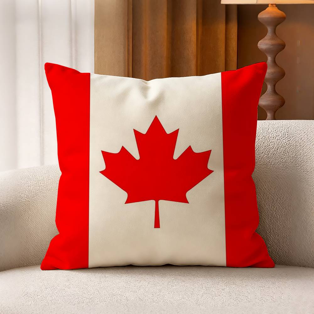 C-Canada Flag Cotton Linen Squ - Home Textiles Canada avis et prix