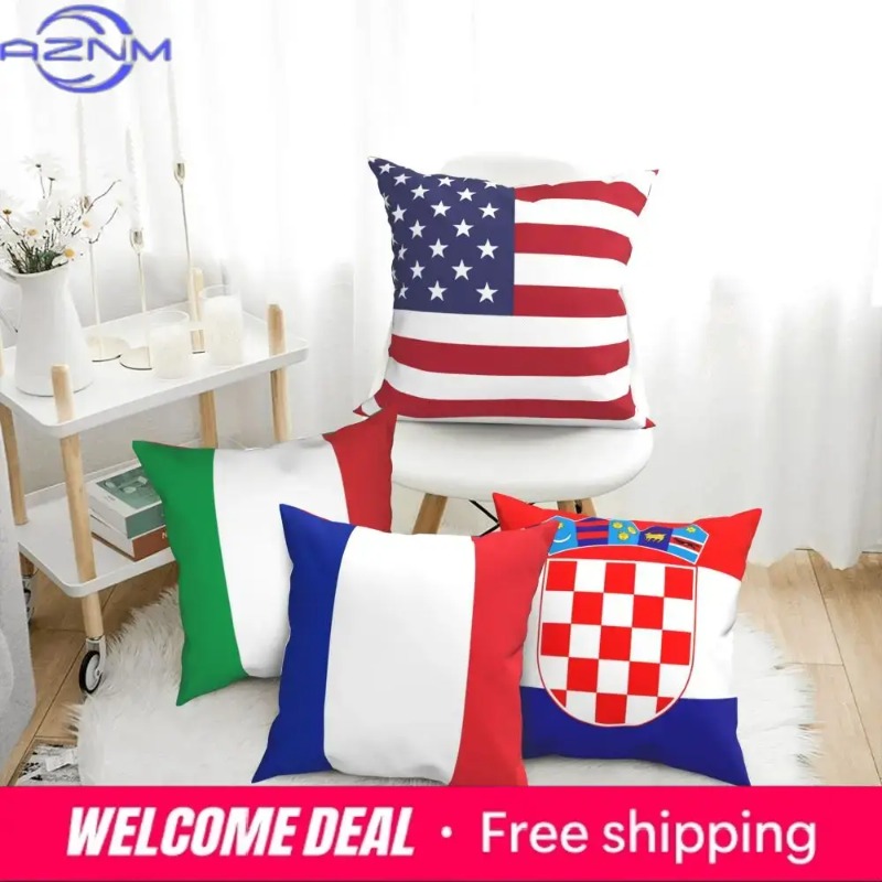 USA Australia Flag Print Cushi - Home Textiles Australia avis et prix