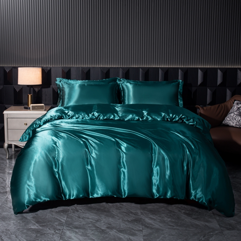 Solid Silk Bedding Set with Du - Silk Sheet Set avis et prix