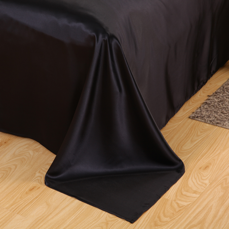 Satin Black Bedding Set With D - Silk Sheet Set avis et prix